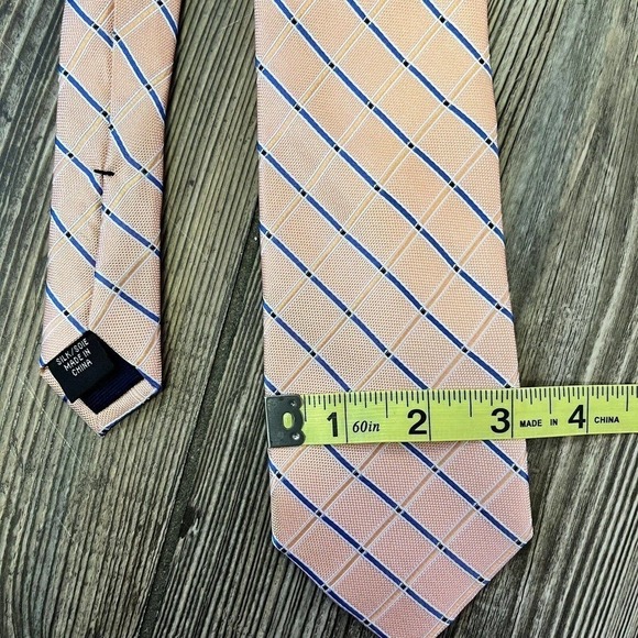 MICHAEL Kors Orange Blue Crosshatch Silk Tie - Picture 3 of 7